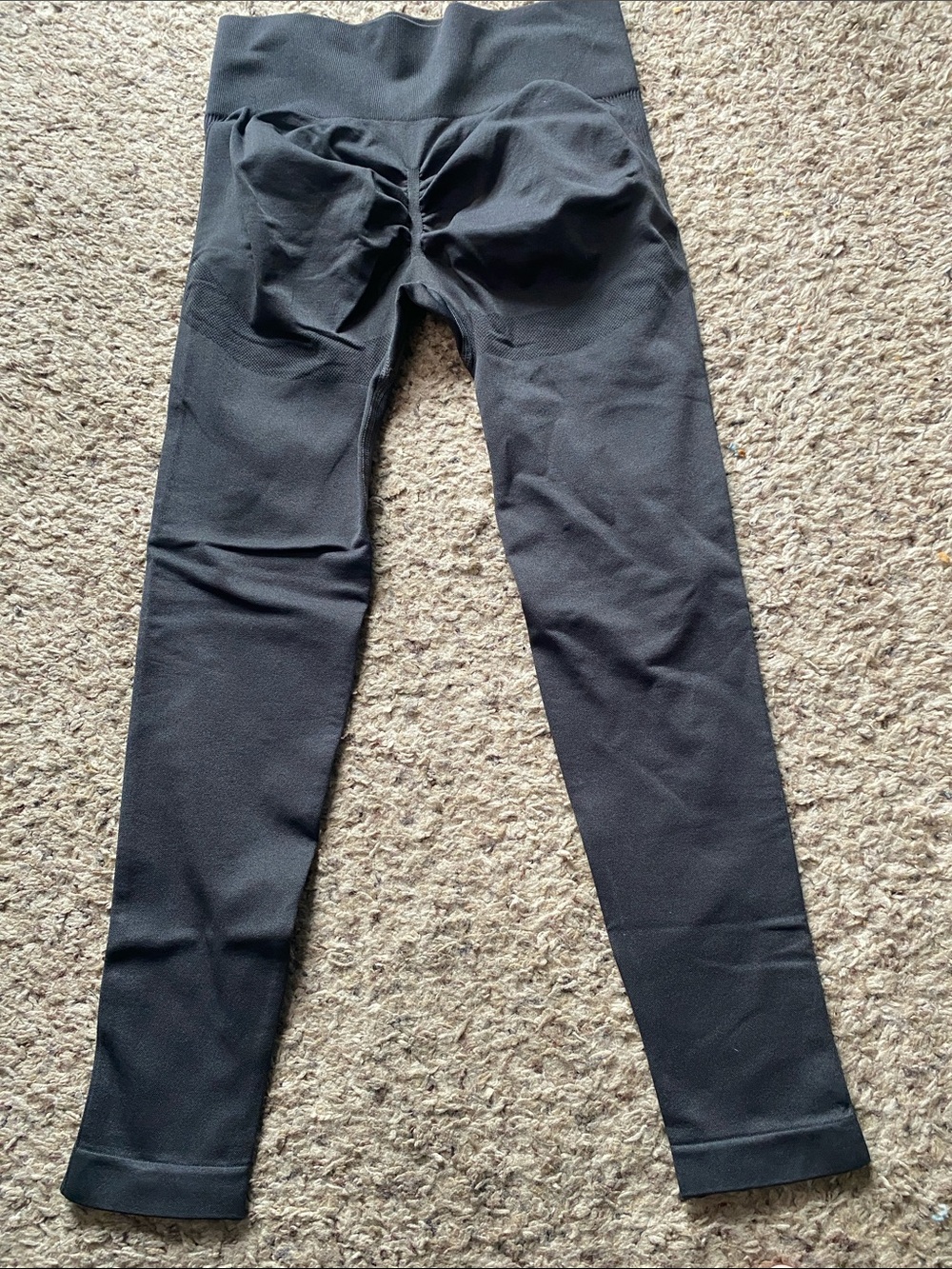 Gray butt lifting Ruched-Back High-Waist Leggings NWOT